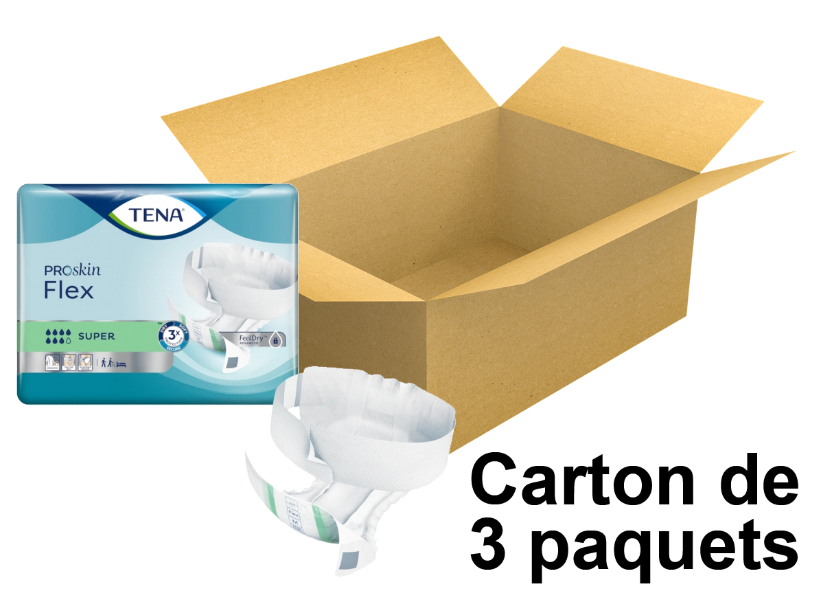 TENA Flex Proskin - Super - Taille M - x30 - Carton de 3 paquets