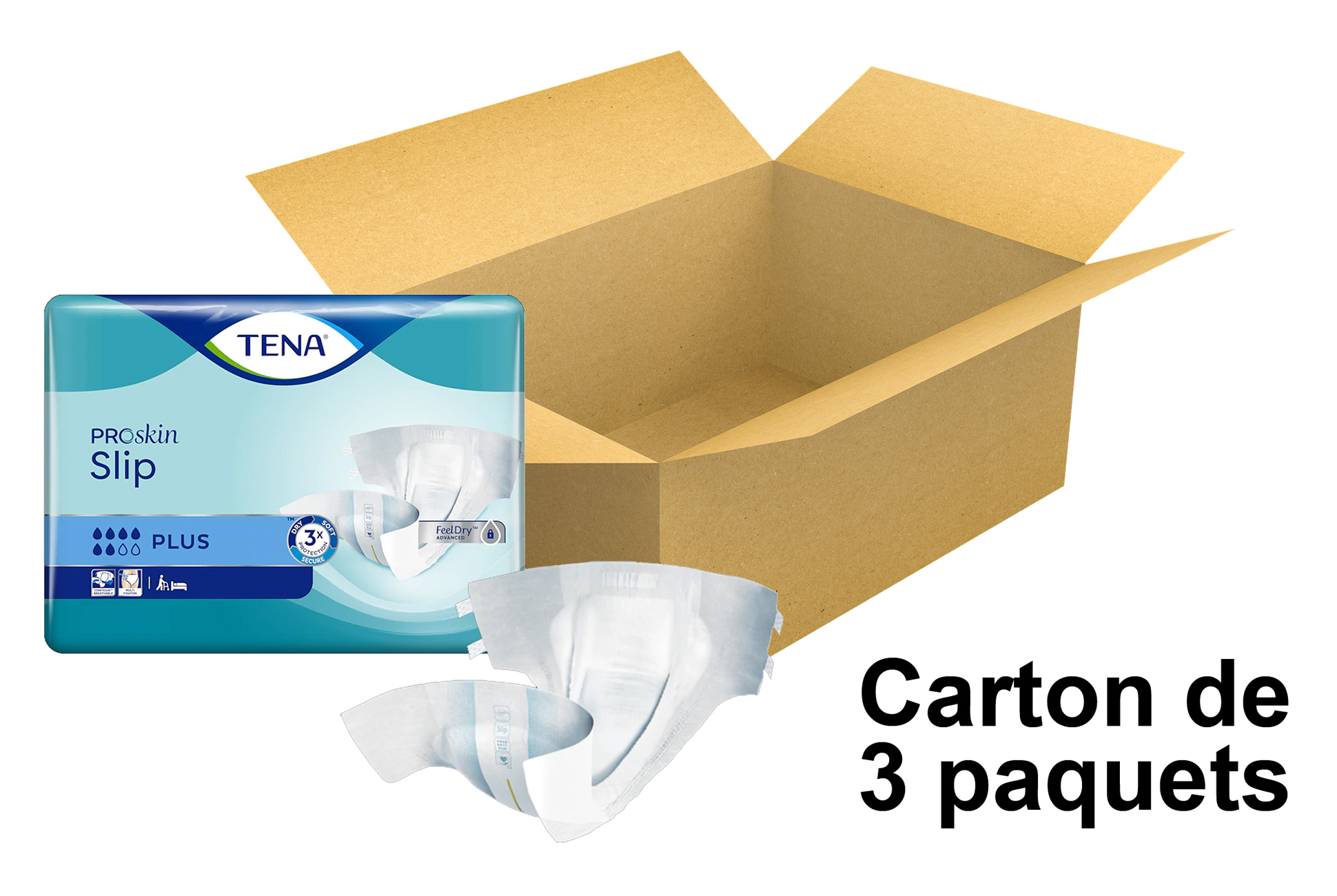 TENA Slip Proskin - Plus - Taille XS - x30 - Carton de 3 paquets