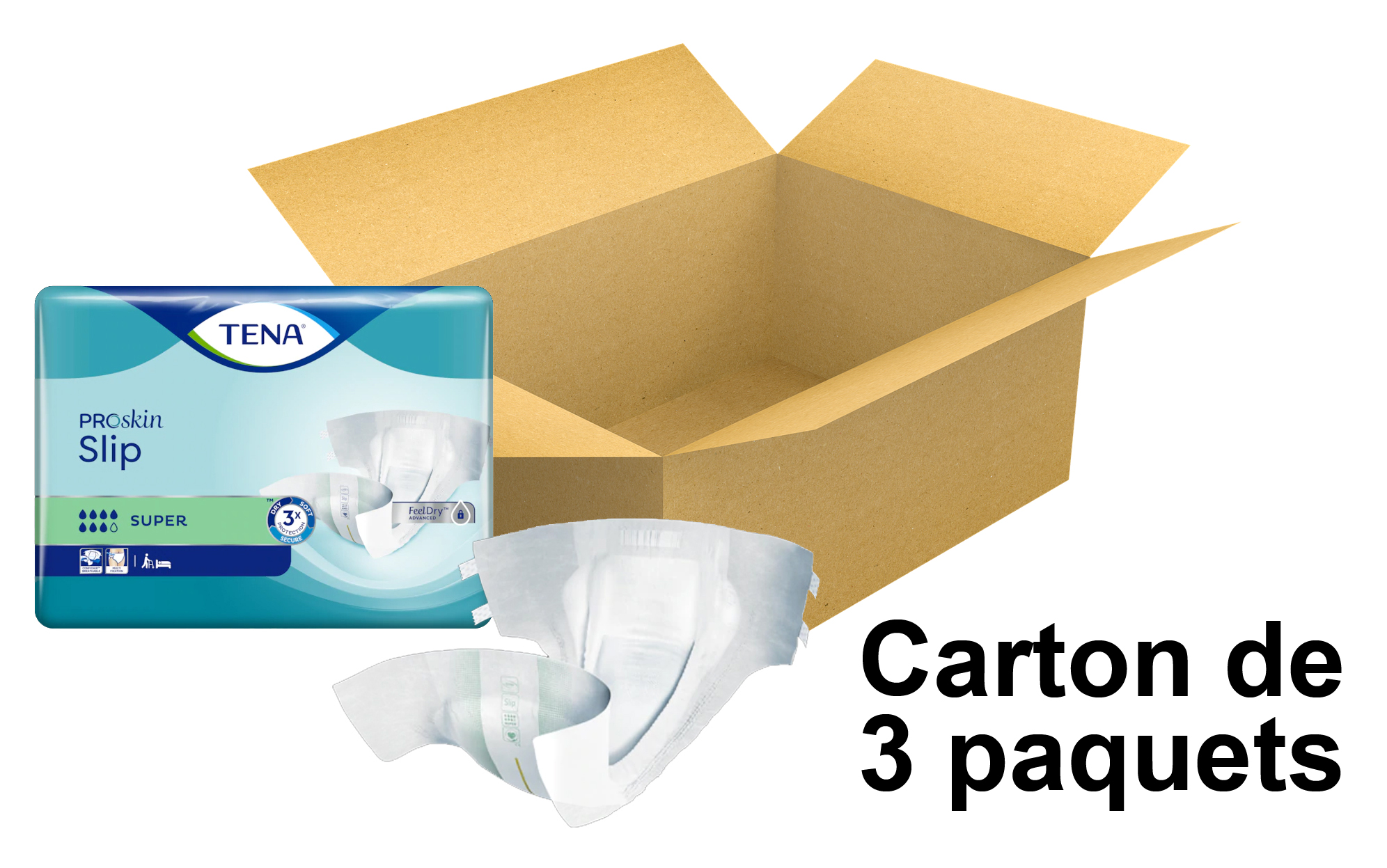 TENA Slip Proskin - Super - Taille M - x28 - Carton de 3 paquets