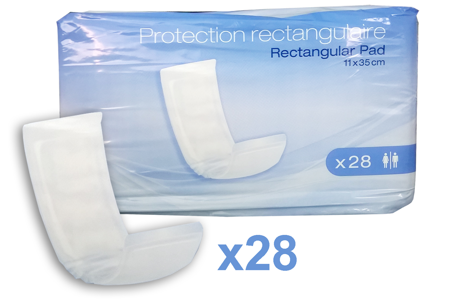 AMD Pad - Couches droites traversables - 11 x 35 cm - x28