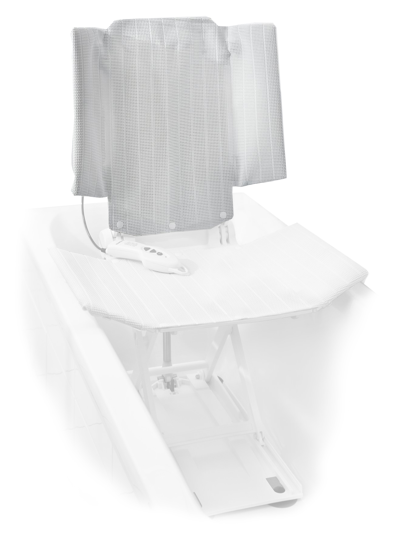 Revêtement Dossier avec Maintiens latéraux pour Siège de Bain Elevateur - Orca - Blanc 