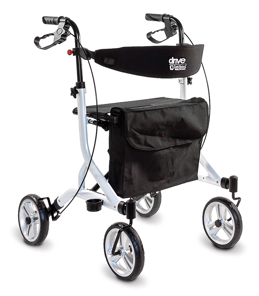 Rollator 4 Roues - Pliant et Leger - UltraLight Blanc 