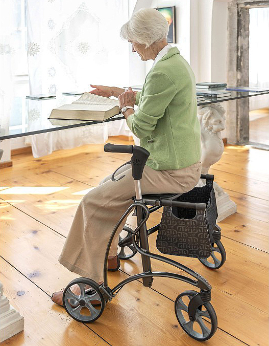 Rollator 4 Roues Pliant et Léger Dolomite Jazz 2 Hauteur 61 cm