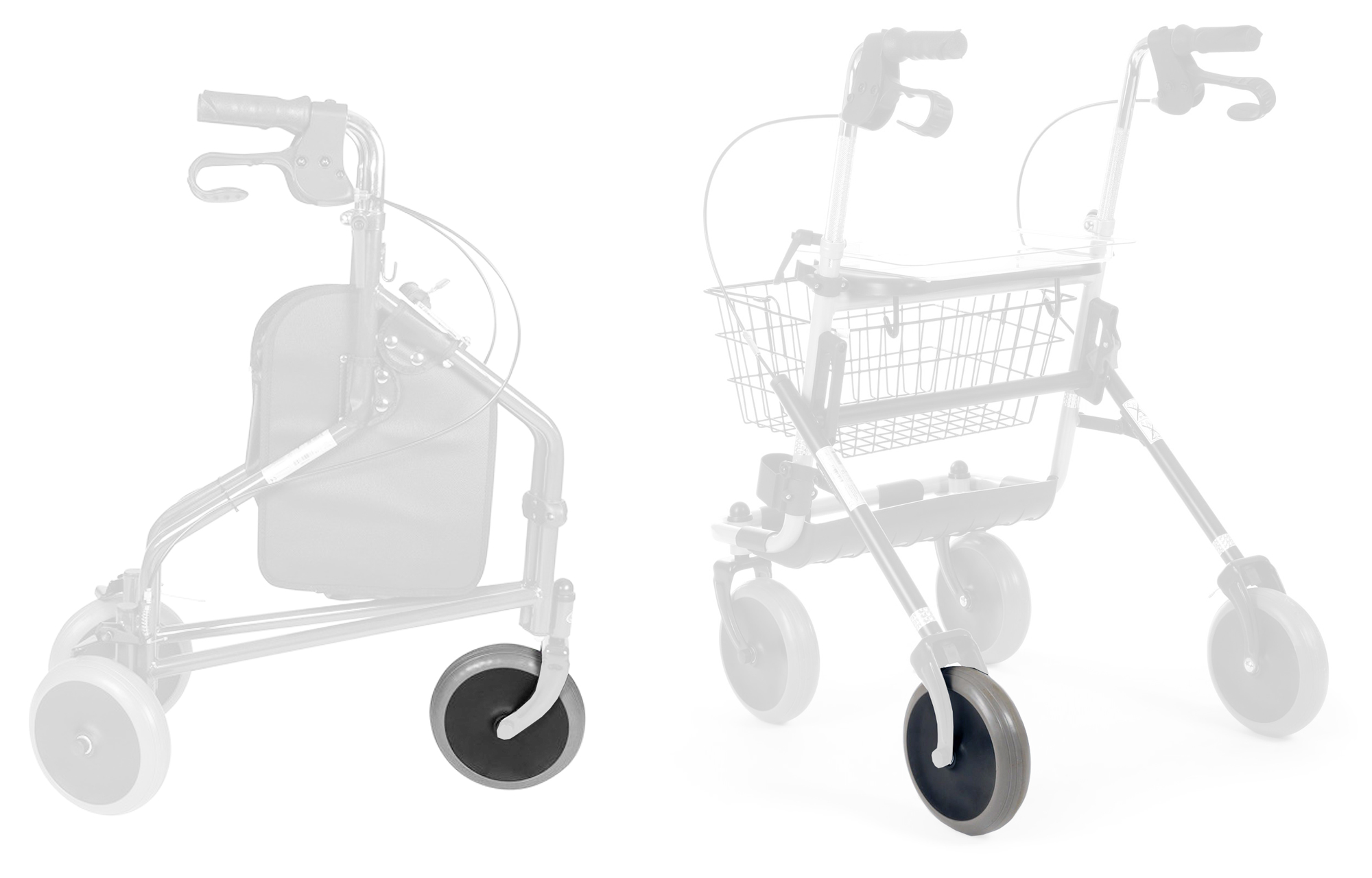 Roue pour Rollator - Delta ou Banjo 