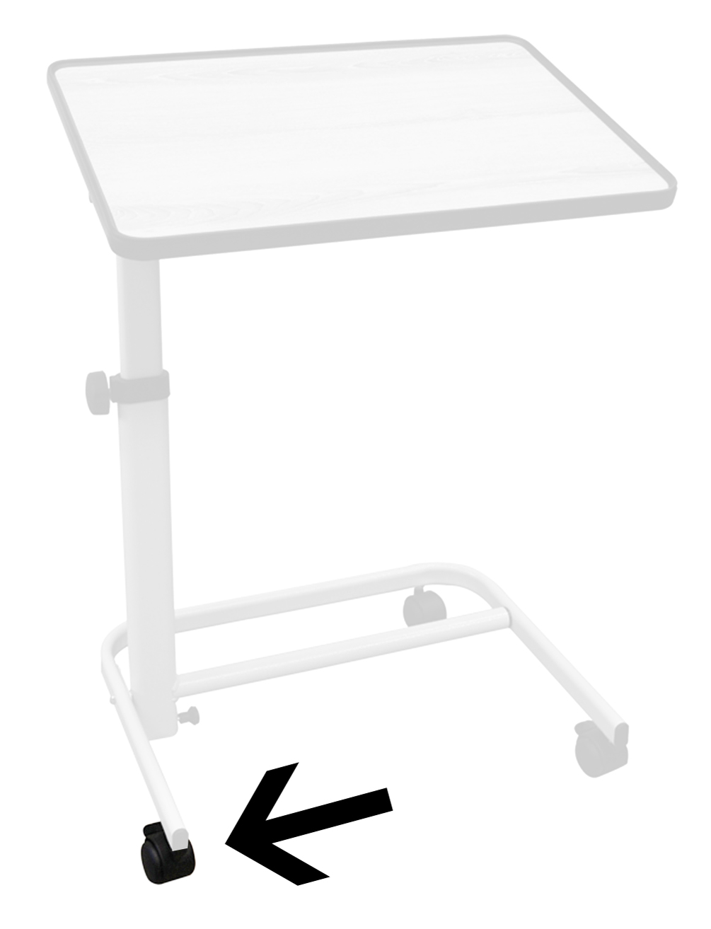 Roulette avec Frein - Table de lit Diffusion 