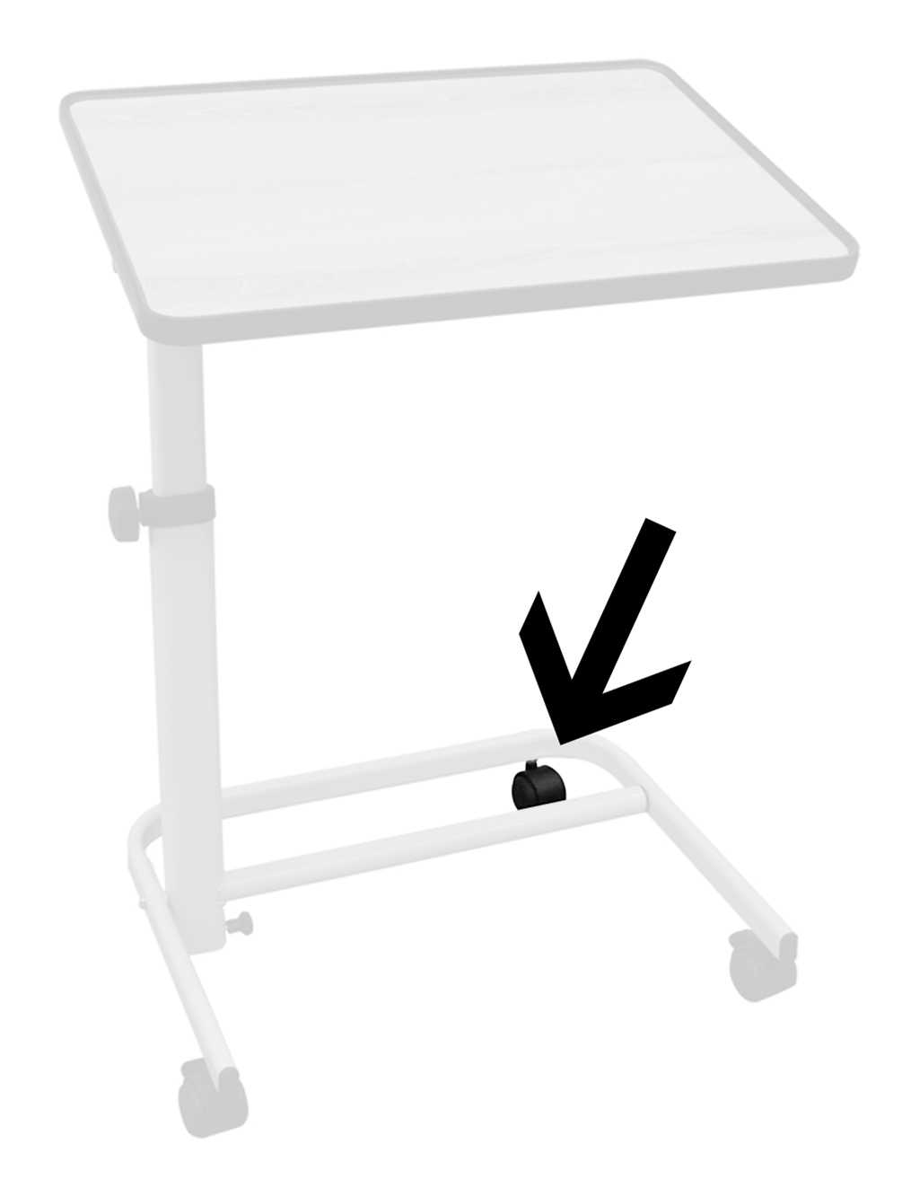 Roulette Sans Frein - Table de lit Diffusion 	