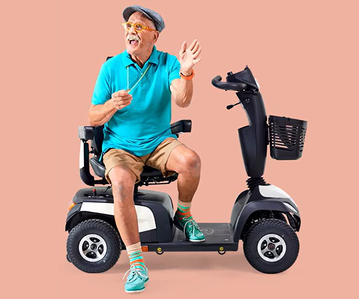 Scooter Electrique 4 Roues - Orion Pro  - Gris argenté 