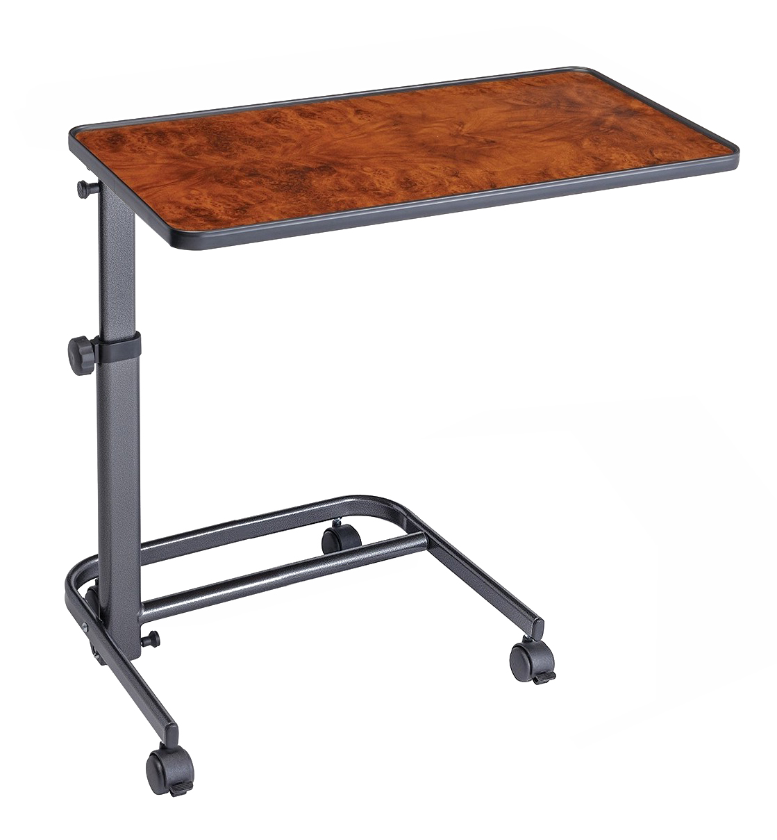 Table de Lit - Hauteur Réglable - Plateau Inclinable - Ronce De Noyer  