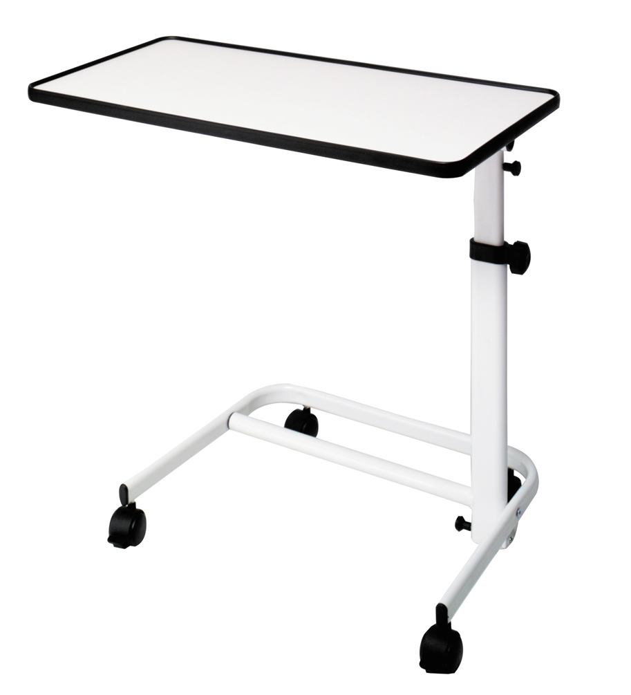 Table de Lit - Hauteur Réglable - Plateau Inclinable - Blanche  