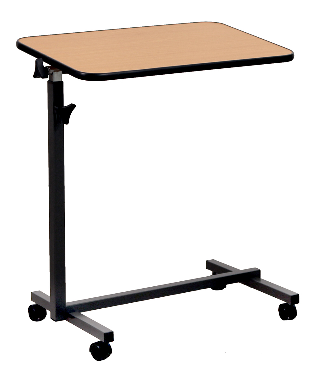 Table de Lit - Hauteur Réglable - Plateau Inclinable - Imitation Bois  