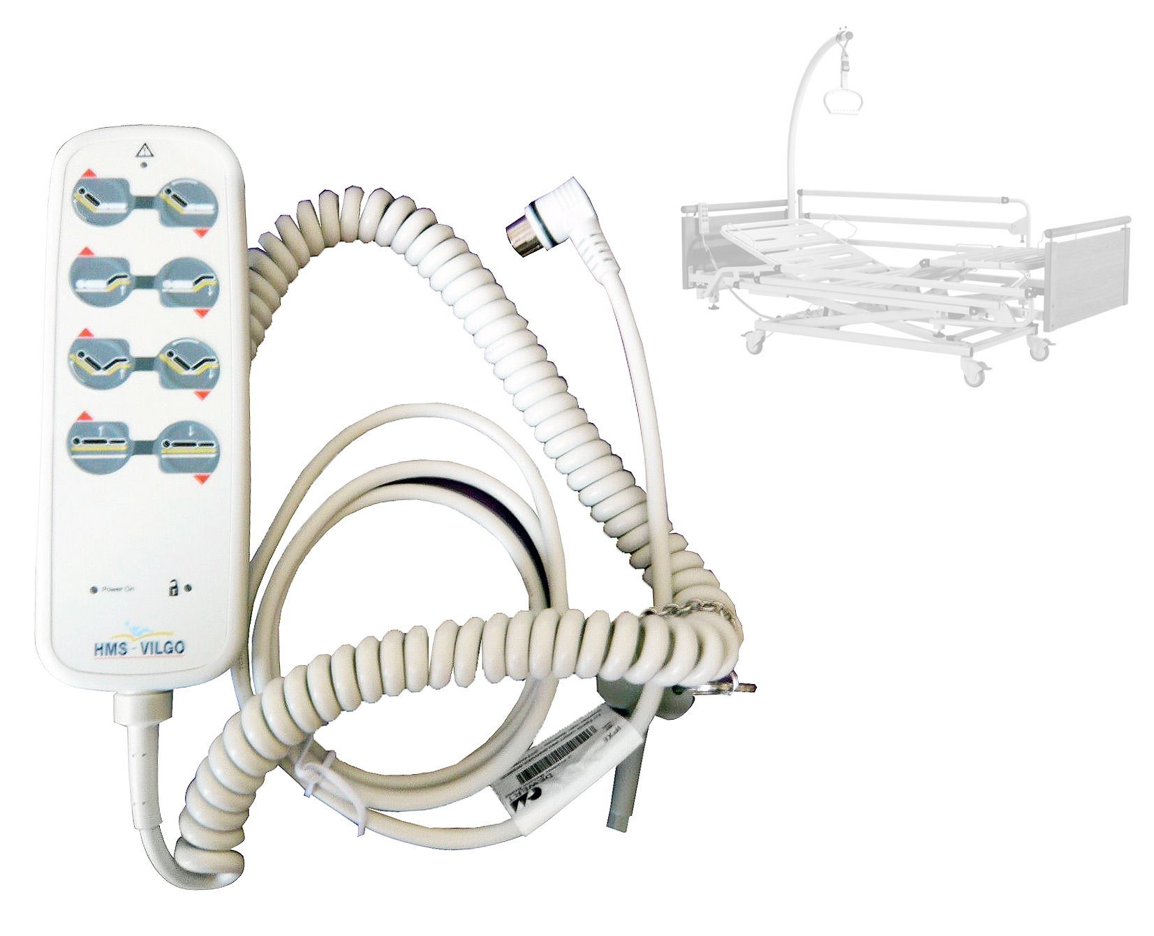 Télécommande - Lit médical Euro 4 fonctions - Moteur Dewert 