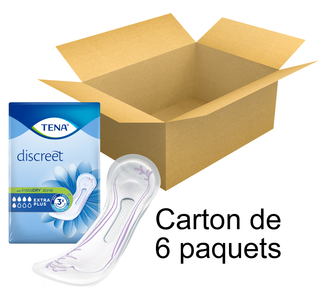 TENA Discreet - Extra Plus - x16 - Carton de 6 paquets