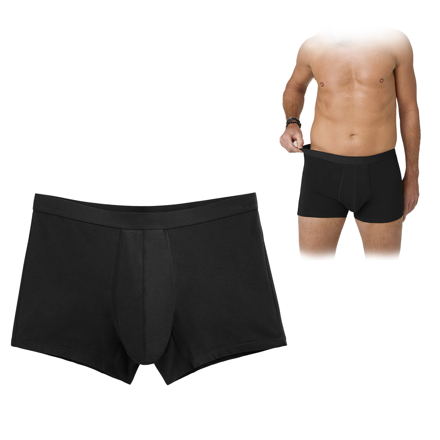 TENA Men - Boxer lavable - Noir - Taille M - Unité
