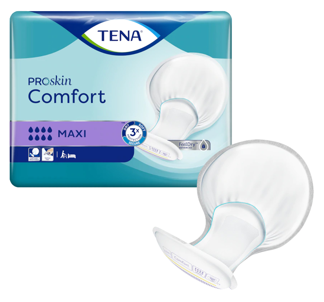 TENA Comfort Proskin - Protections Anatomiques - Maxi - Paquet de 34