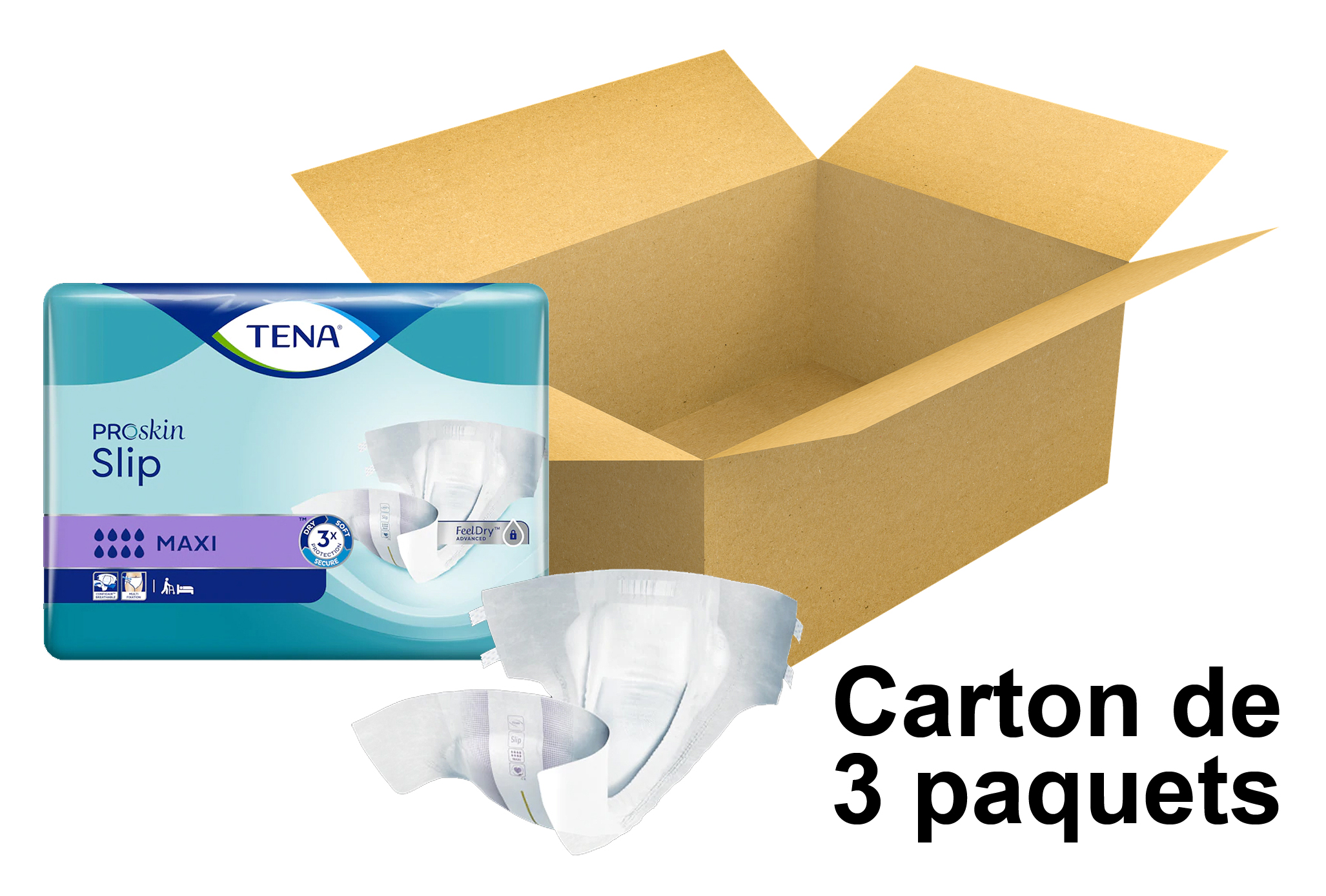TENA Slip Proskin - Maxi - Taille S - x24 - Carton de 3 paquets