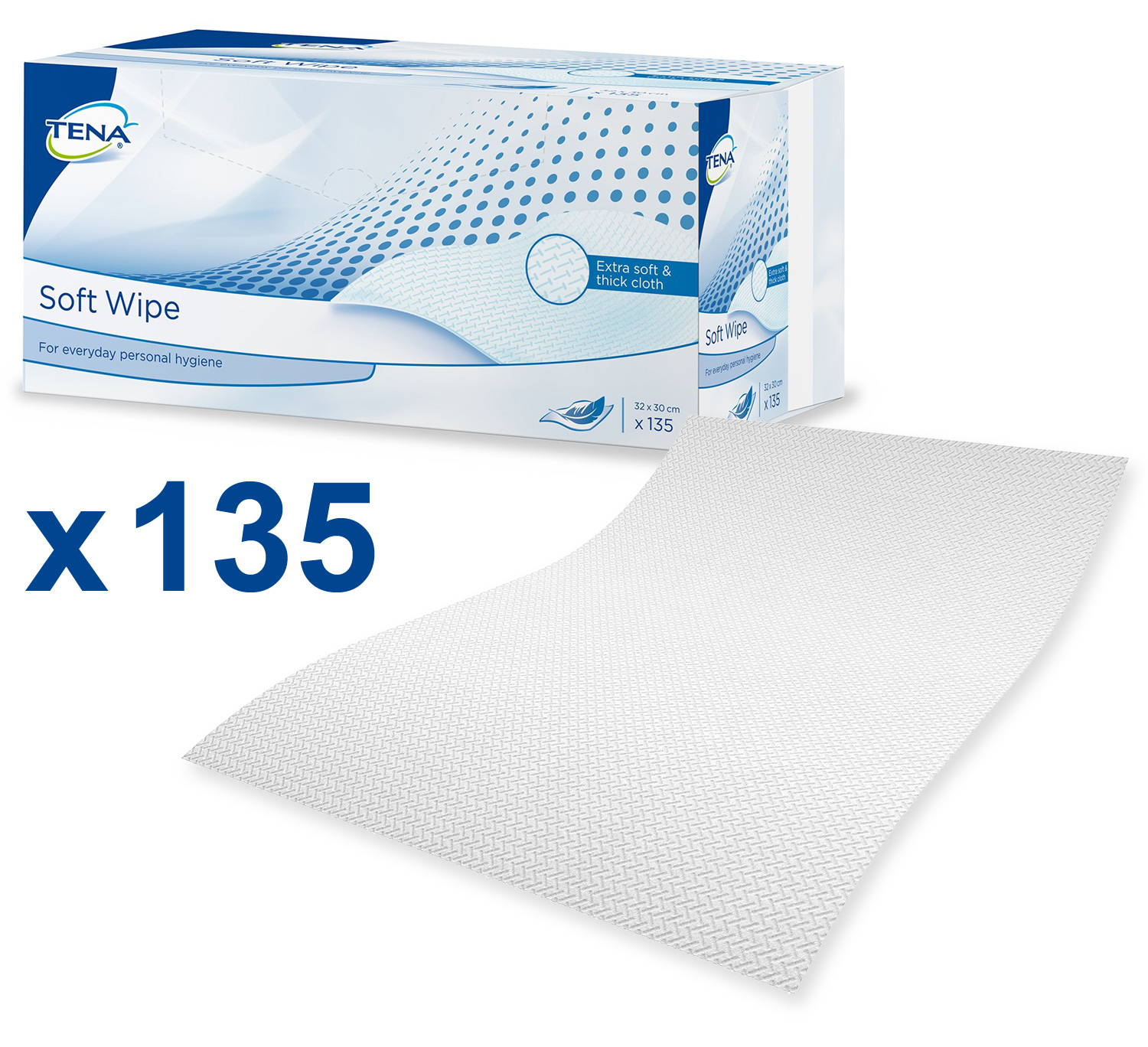 Lingettes - SoftWipe - Absbond - 30 x 32 cm - Boite de 135