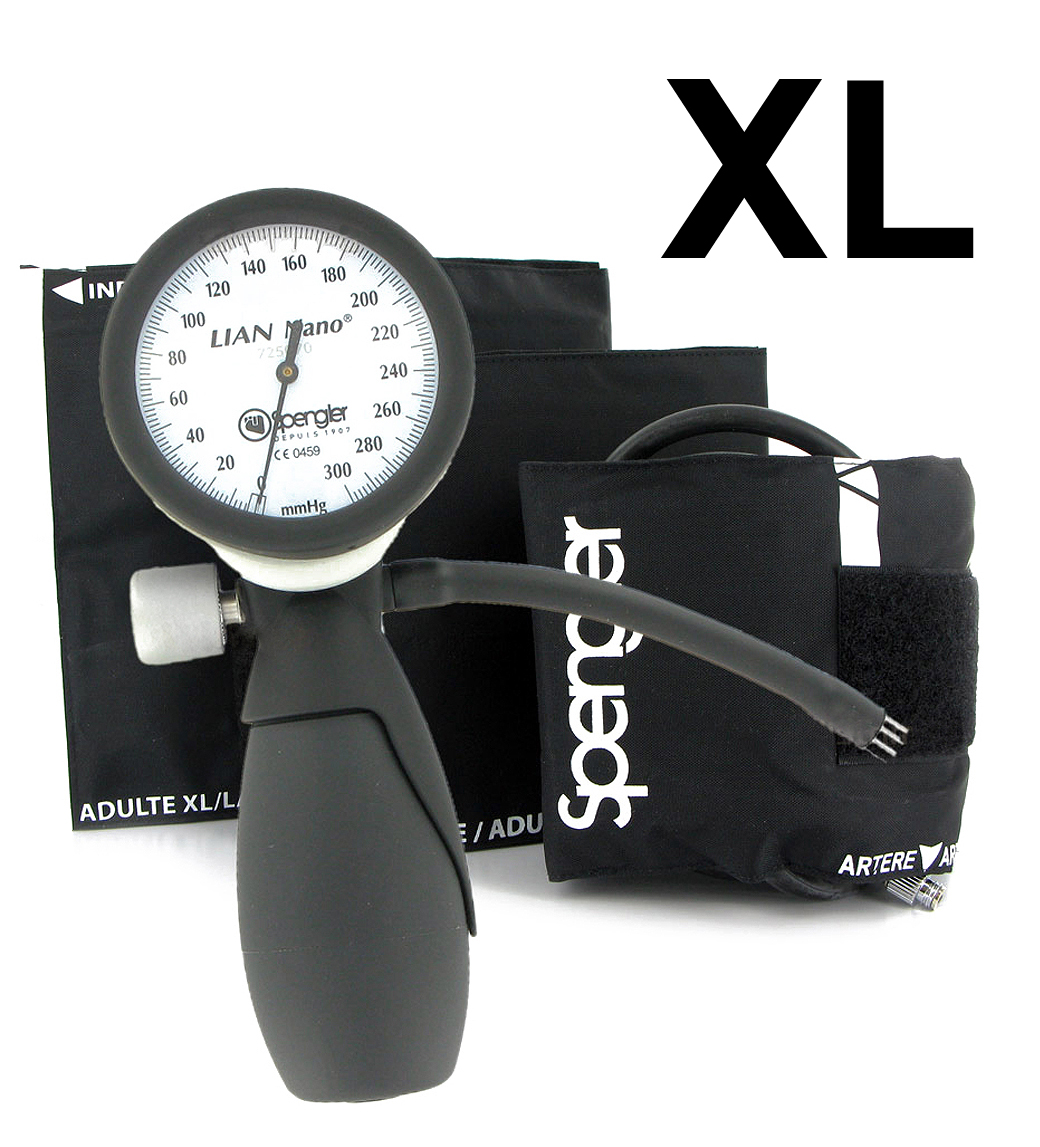 Tensiomètre Manopoire - Brassard Nylon XL - Lian Nano - Noir 
