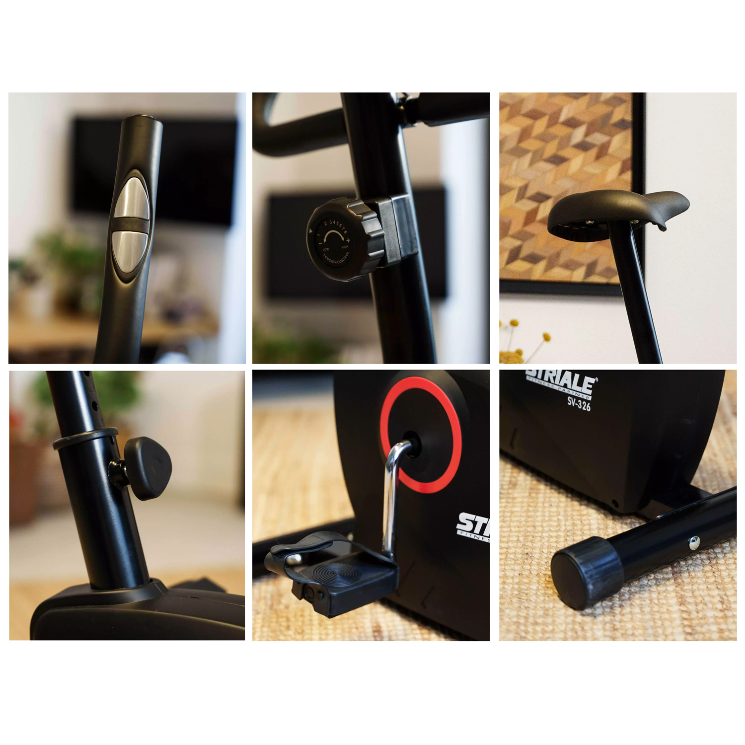 Vélo d'appartement magnétique - SV-326-2 - Noir 