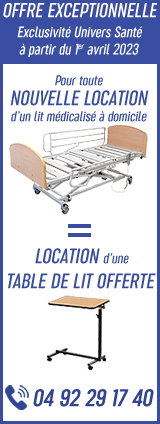 1 Nouvelle Location de Lit médicalisé à domicile = 1 Location de Table de Lit OFFERTE