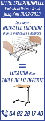 1 Nouvelle Location de Lit médicalisé à domicile = 1 Location de Table de Lit OFFERTE